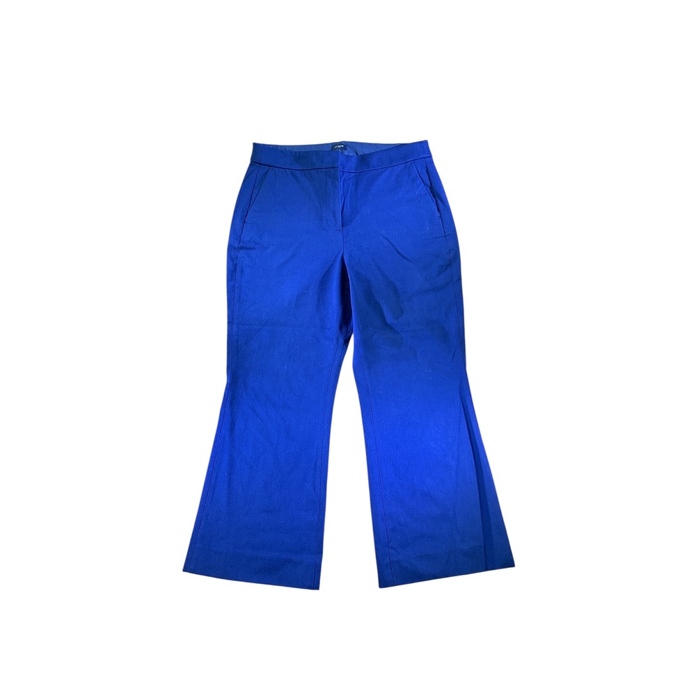 J.Crew City Fit‎ Trouser Womens Size 12 Navy Blue Flare Leg Career Dress Pants